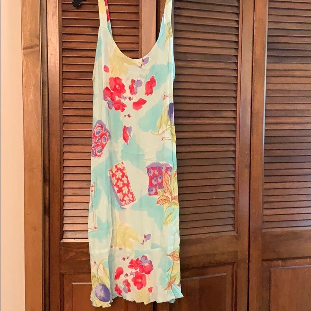 Women’s Floral Rayon Summer Dress Small Sleeveless Boho Lightweight Beach NWT